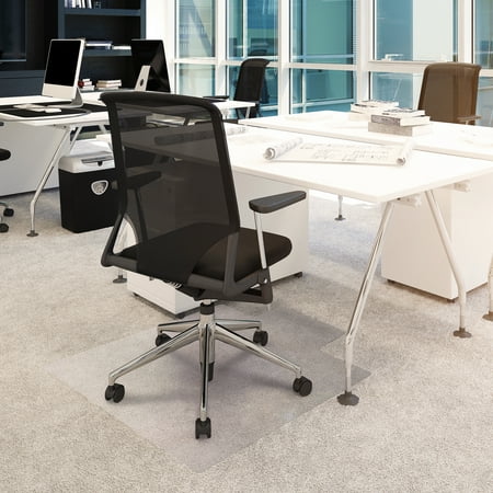 Floortex® Advantagemat® Vinyl Lipped Clear Chair Mat for Carpets up to 1/4" - 36" x 48"