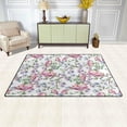 thumbnail image 3 of SKYSONIC Branch Roses Flower Area Rug Pad - 31 x 20 inch - 100% Light Weight Polyester Fabric for Living - Bedroom, 3 of 6
