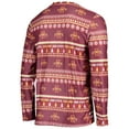 thumbnail image 3 of Men's Concepts Sport Cardinal Iowa State Cyclones Ugly Sweater Long Sleeve Top and Pants Sleep Set, 3 of 5