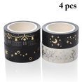 thumbnail image 2 of Coofit Craft Tape Glitter Cartoon 4 Rolls Moon Star Tree DIY Masking Tape Planner Tape, 2 of 10