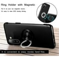 thumbnail image 6 of Case for Samsung Galaxy Note 10 Case 6.3" Clear Back Soft TPU Silicone Gel Bumper Thin Transparent Scratch Resistant Finger Ring Grip Kickstand Protective Phone Case - Black, 6 of 13