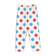 thumbnail image 4 of Sigee Red Blue Polka Dots Print Women's Soft Pajama Pants - Breathable and Comfortable Lounge Sleep Bottoms with Elastic Waistband and Pockets-X-Large, 4 of 9