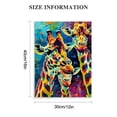 thumbnail image 2 of Acheng  Giraffe Family Canvas Wall Art Colorful Animal Painting Prints Funny Giraffe Abstract Posters Wall Decor for Nursery Baby Room Framed  12x16 in, 2 of 5