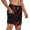 thumbnail image 2 of Kdxio Hot Chili Print Men'S Swim Trunks With Compression Liner 7 Inch Inseam Quick Dry Swim Shorts, 2 of 7