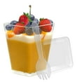 thumbnail image 2 of Coupes à Dessert Transparentes avec Couvercles et Cuillères, Lot de 50 Coupes à Dessert Mini 5 Oz 3 Oz, 2 Types de Coupelles d'Apéritif Parfait, Mini Gobelets Réutilisables pour Desserts de Fête, 2 of 6
