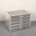 thumbnail image 4 of Caja de exhibición organizador de acrílico Zulema con 5 cajones Gris, 4 of 8