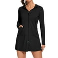 thumbnail image 3 of Asoul Womens Lightweight Rash Guard UPF 50+ Sun Protection Hoodie Swimm Shirts with Pockets, 3 of 7