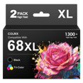 thumbnail image 1 of Cartuchos de tinta COLRIX 68XL 68 de alto rendimiento para HP Envy 6155e, 1 of 8