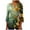 Multicolor Plus Size Blouse for Women_f, variant on CYMMPU Loose Fit Button V Neck Flare Sleeve Spring Tops Floral Printed Tunic Tops 3/4 Sleeve Fall Trendy Shirts Blouses for Women Dressy Casual Empire Waist A Line T-Shirts Multicolor XL