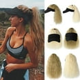 thumbnail image 4 of Carroterr Baseball Cap Wig with Curly Synthetic Hair Extensions Ponytail Cap Wig Sun Hat with Hair Hat Wig for Golf Women Z1W1, 4 of 8