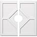 thumbnail image 3 of Ekena Millwork CMP30EY2-06000 30 Po. OD x 6 Po. ID Carré Embry Grade Architectural PVC Médaillon de Plafond Contemporain - 2 Pcs, 3 of 4