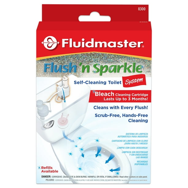 Fluidmaster 8300P8 Flush 'n Sparkle Automatic Bleach Toilet Bowl