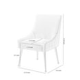 thumbnail image 2 of MEXIYA Irina Dining Chair Beige Easy Clean Velvet Upholstered Side Chair with Brushed Gold Leg, 2 of 7