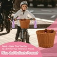 thumbnail image 7 of Kid's Bicycle Basket Streamers Set, Children's Bike Handlebar Wicker Basket Bike Streamers Bell and Stickers,Bicycle Decoration Accessories for Toddler Children Kids Girl, 7 of 7