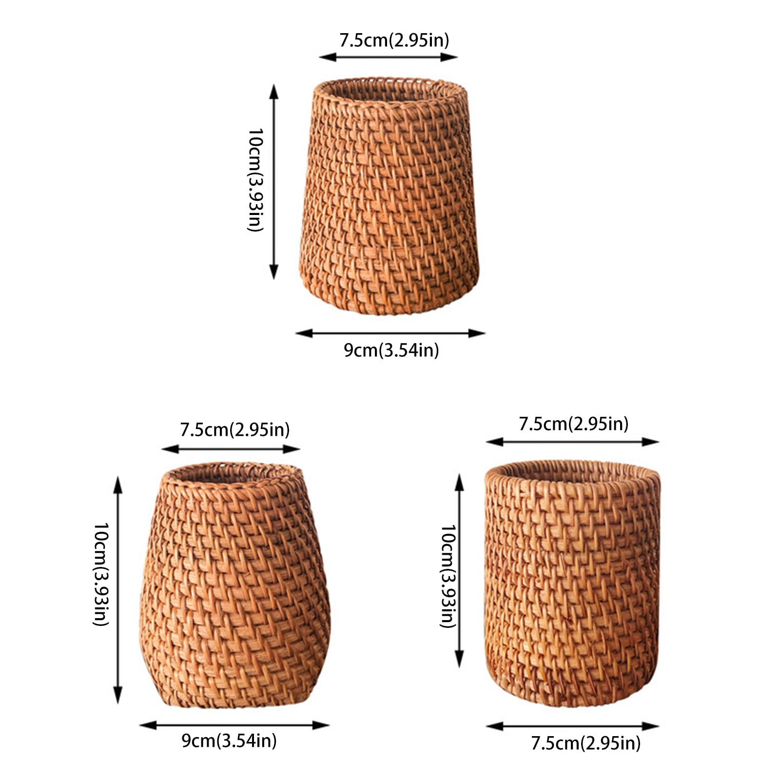 Clearance Office cabinet under $8,Hand Woven Tea Braided Pen Pen Holder Handmade Pen Storage Box Creative Pen Pen Cup Desk Storage Decoration 2PC