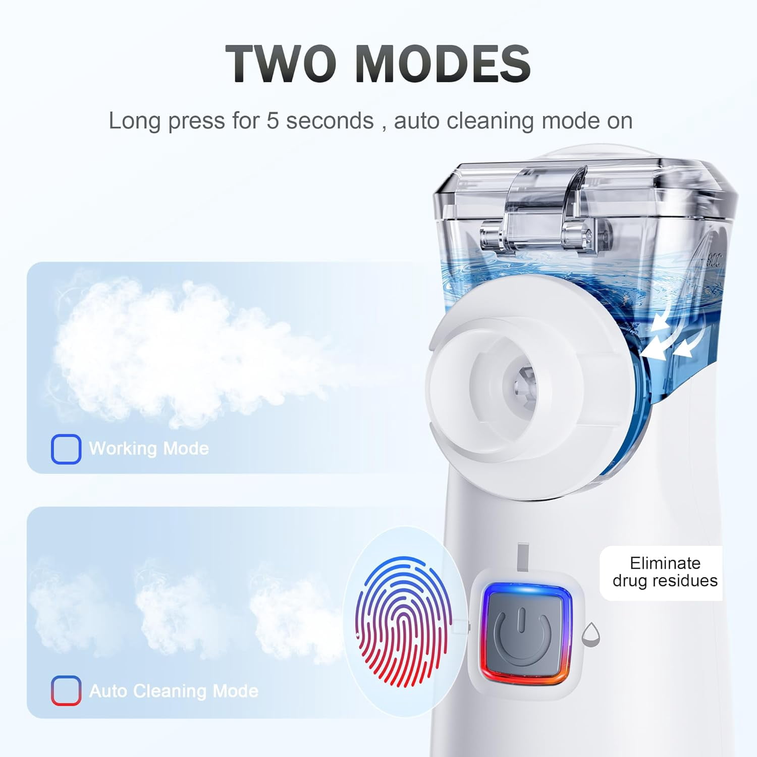 Portable Machine for Adults and Kids Travel and Household Use, Handheld Mesh Spacer OTC Parts-BLUE