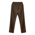 thumbnail image 6 of Corduroy Pants Women 2026 Spring Fall Elastic Waist Straight Leg Casual Work Pants with Pockets Slacks, 6 of 8