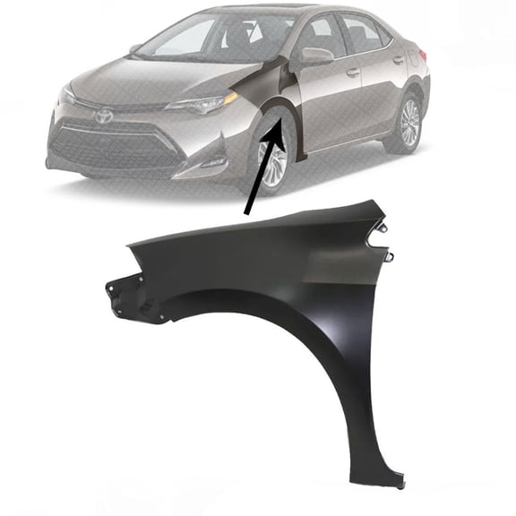 WIDE RANGE PARTS Fender Direct Replacement Compatible With Toyota Corolla 2014-2019 Front Driver Side Sedan