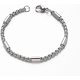 thumbnail image 1 of 1 pulsera de cadena resistente de acero inoxidable 304 con cuentas de tubo y cierre de mosquetón para collares, pulseras y bisutería, 210 x 4 mm., 1 of 2