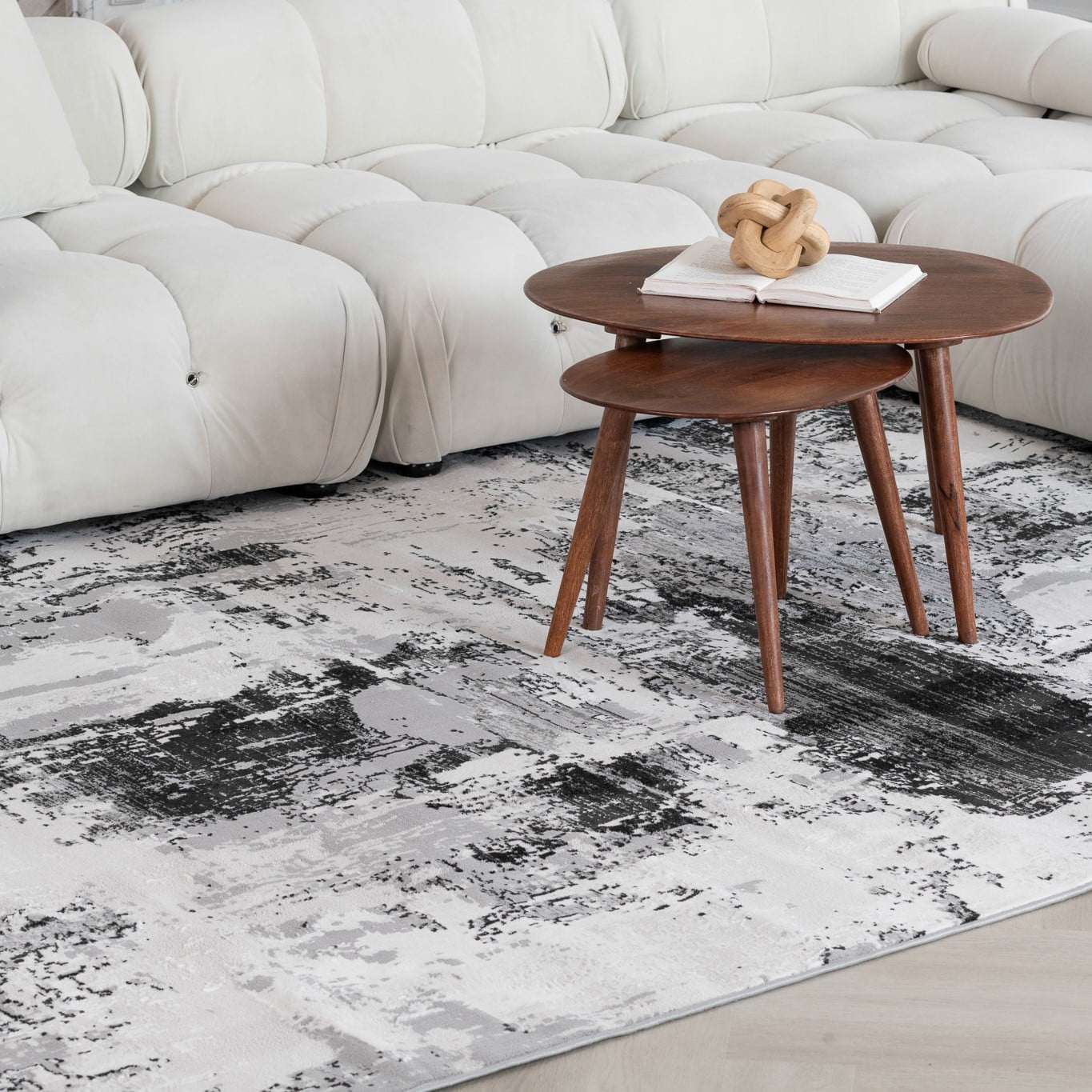 Rug Branch Atlas Classic Indoor Area Rug, Grey Beige, Modern - Living Room, Bedroom, Dining Room, and Kitchen