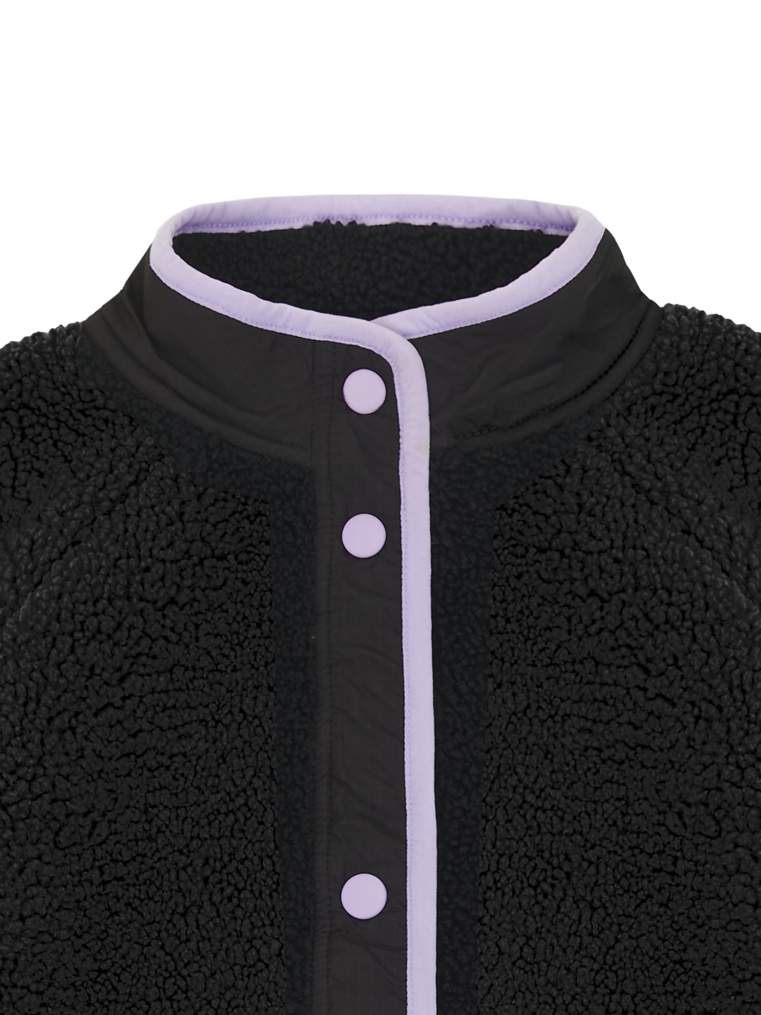 Wonder Nation Big Girls Boucle Mixed Media Jacket, Sizes 4-18