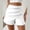 White, variant on JFGHDG Women's Ruched Wrap Skorts Short Women High Waist Pleated Wide Leg Skort Button Front Casual Dress Short Beige L