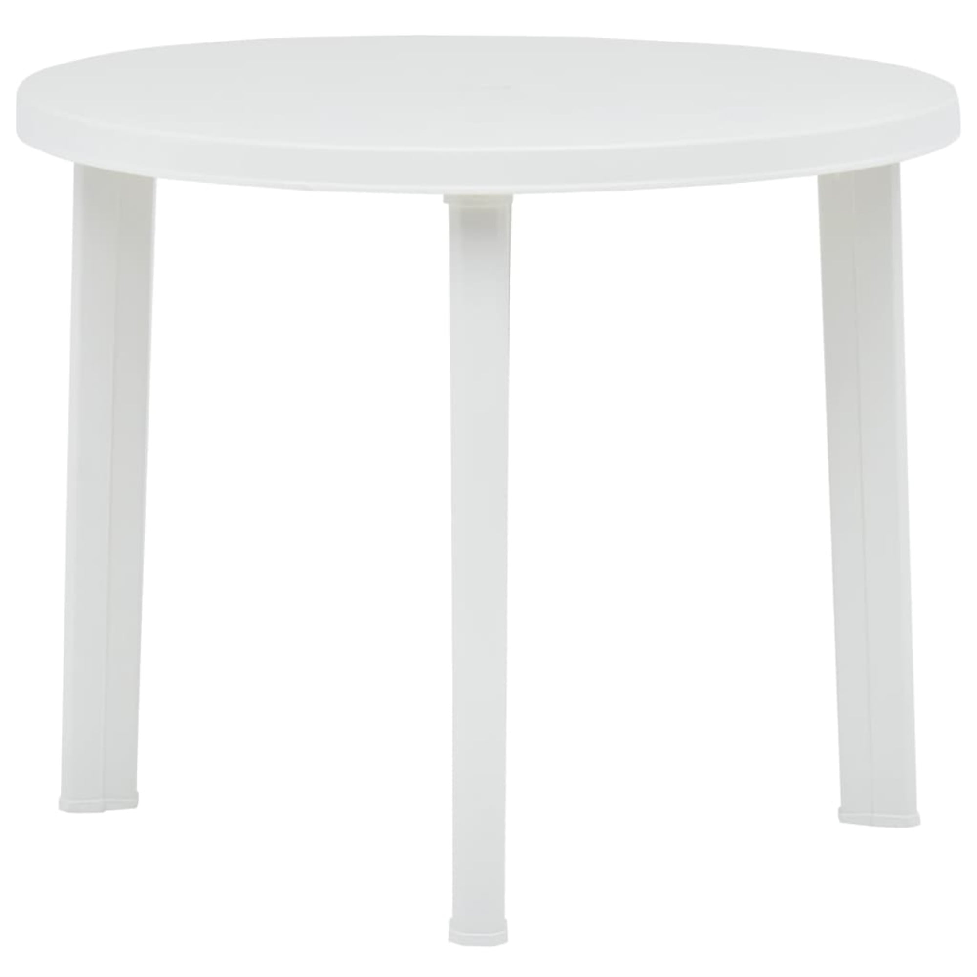 vidaXL Garden Table White 35" Plastic