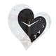 thumbnail image 5 of Reloj de pared con forma de corazón, superficie de espejo, arte decorativo de pared, 11,8x10,6 pulgadas, silencioso, sin tictac, para pasillo, multifu, 5 of 9
