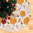 thumbnail image 5 of FMSHPON Thanksgiving Day Pretty Pumpkin Xmas Christmas Tree Skirt Stand Mat for Holiday Party Decoration Indoor Outdoor 48 inches, 5 of 6