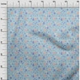 thumbnail image 3 of oneOone Cotton Silk Light Blue Fabric Animal Quilting Supplies Print Sewing Fabric By The Yard 42 Inch Wide, 3 of 5
