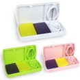 thumbnail image 4 of tamizeot Household Portable Pills Storage Box Splitter Outdoor Hiking Camping Tablet Organizer Adults Case Container White 1Set, 4 of 6