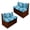 Blue Abstract Tie-Dye, variant on Chririnla Orange Camo Hunting Forest RV Sofa Covers 2 Piece Set Stretch Camper Couch Covers with Elastic Edge Non Slip Cushion Covers for Travel Trailer RV Dinette Seats