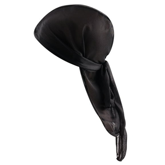 Unisex Men Womens Bandana Durag Headwear Long Tail Soft Silk Pirate Cap Wra FAST S1W8
