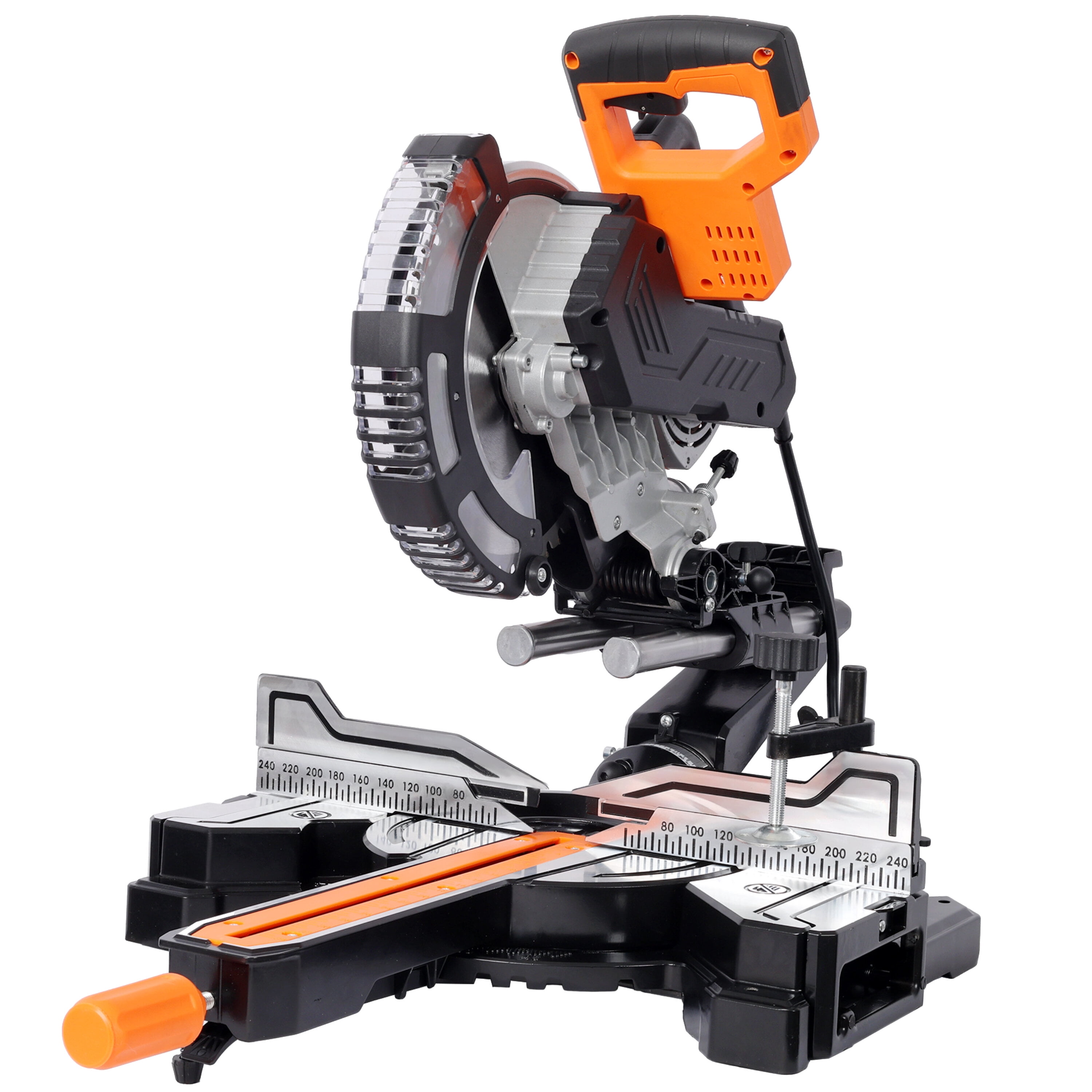 Power Drill, 10inch Dual Bevel Double Speed Sliding Miter Saw with LED, 48T Blade,0-45° Bevel,2-Speed 5000/3200 RPM,15Amp Miter Saw with Extension Table,3.5x13in Cutting Capacity, Cordless Drill