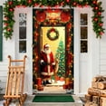 thumbnail image 4 of Hometravel Christmas Door Curtain Decor, Seasonal Entryway Display Piece, Large Scale Wall Hanging for Holiday Festival Atmosphere, 4 of 6