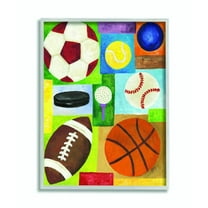 The Kids Room by Stupell Multi-Sport Framed Wall Art by nJoyArt