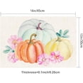 thumbnail image 3 of Autumn Pumpkin Placemats Halloween Watercolor Pink Flowers Rosehip Set of 4 Linen Kitchen Table Mats Easy to Clean for Dining Table 18X12 Inch, 3 of 5