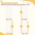 thumbnail image 6 of PawHut 59" Extra Tall Pet Gate for Cats, 30"-41" Dog Gate with Cat Door, 1.4" Narrow Gap, 2.8" and 5.5" Extension, for Doorway, Hallway, Stairway, 6 of 9