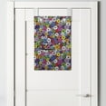 thumbnail image 2 of Flower Hanging Pocket Organizer, Floral Vivid Pattern with Colorful Flowers Daisies Wildflowers Cheerful Natural, Printed Polyester Storage Bag with Pockets, 14" x 20", Multicolor, 2 of 2