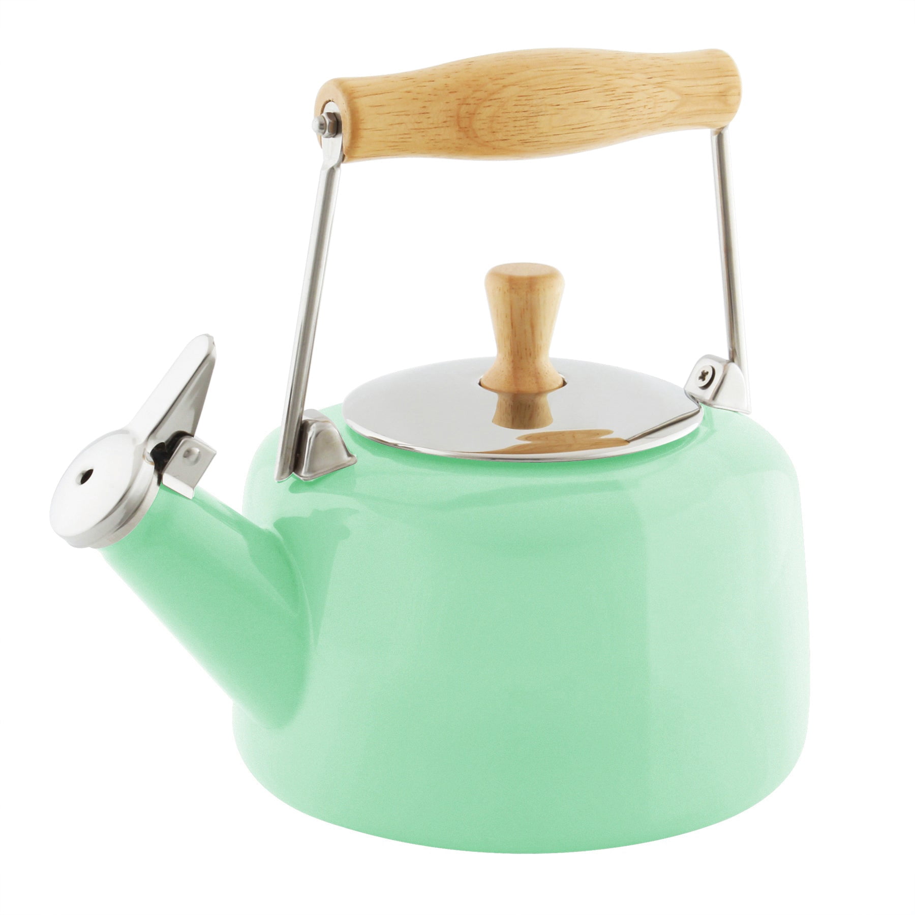 Chantal 1.4-Quart Enamel-on-Steel Sven Tea Kettle w/ Wood Handle