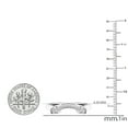 thumbnail image 5 of Dazzlingrock Collection 0.12 Carat (ctw) Round White Diamond Ladies Contour Guard Wedding Band, 14K White Gold, Size 6, 5 of 5