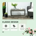 thumbnail image 3 of CoSoTower Patio Rattan End Table, Outdoor Side Table with Full Woven Table Top for Garden, Balcony, Mixed Grey, 3 of 7