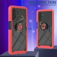 thumbnail image 5 of SaniMore Case for Samsung Galaxy A13 5G 6.5" 2021 Release, Rugged PC Backplane Shockproof TPU Bumper 360° Rotatng Ring/Kickstand Anti-drop Heavy Duty Protective Case For Samsung Galaxy A13 5G, Red, 5 of 5