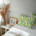 thumbnail image 6 of Outdoor Waterproof Throw Pillow Covers Set of 2 Floral Lemon Pillowcases Lumbar Outdoor Pillows Cushion Case 20x12 Inch Summer Fruit Green Leaves Blue Stripes Patio Pillows for Couch Sofa Bed, 6 of 9