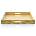thumbnail image 2 of Gibson Home 129405.01 15 in. Sadler Wood Serving Tray with Built-in Handle, 2 of 5