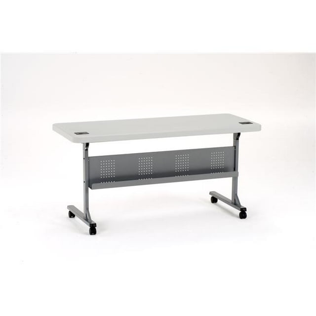 National Public Seating BPFT-2460-20 Table de Formation Flip-N-Store 24 x 60 Po & Ardoise Charbon