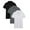 Black+Grey+White, variant on 3 Pack Mens Polo Shirts Mesh Short Sleeve Quick Dry Moisture Wicking Golf Casual Workout Shirts,L