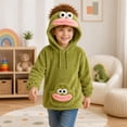 thumbnail image 3 of Big Mouth Monster Pullover Hoodies Kids Halloween Costume Flannel Hooded Sweatshirt Funny Pajamas,150, 3 of 6
