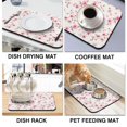thumbnail image 2 of 2 Pack Washable Rubber Leaves Multicolored Flower Dish Drying Mats for Kitchen Counter Home Large Coffee Bar Pad Accessories and Decor for Utensils Stemware (2pcs 18''x24''+19.5''x12''), 2 of 4