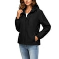thumbnail image 6 of RoamHome Women's Waterproof Windbreaker Fleece Lined Hooded Jacket Lightweight Hiking Camping Outdoor Windproof Coat, 6 of 7